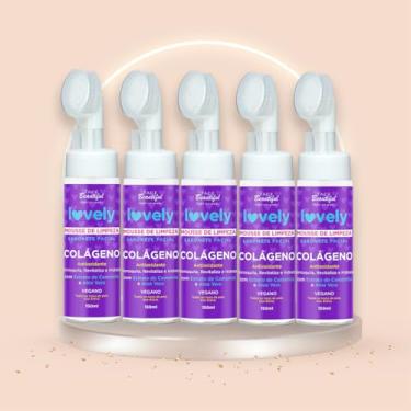 Imagem de Kit 05 Unidades Mousse de Limpeza Facial Skin Care Face Beautiful 150ml (ColágenoColágeno)