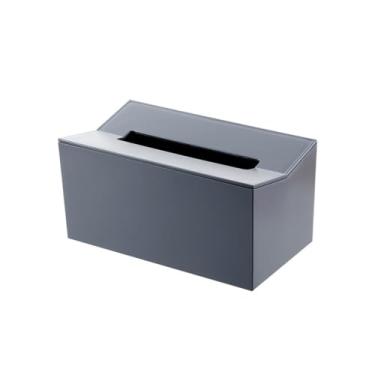 Imagem de Porta-lenços de papel de parede quadrado preto, branco para cozinha, quarto, gaveta, caixa de lenços (preto)
