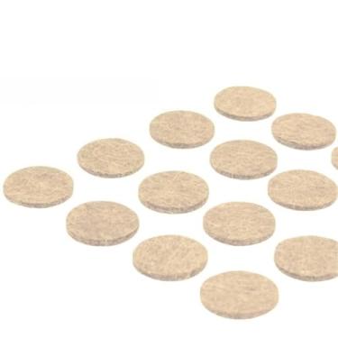Imagem de 24 Protetor Feltro Auto Adesivo Redondo 2,5cm Móveis Pé Cadeira Mesa(Bege, redondo)