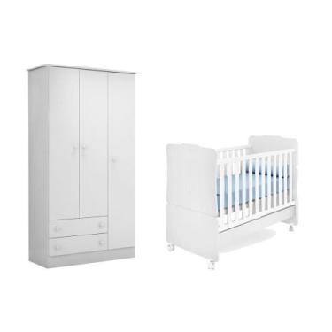 Imagem de Guarda Roupa Doce Sonho e Berço Mini Cama Amore  Qmovi