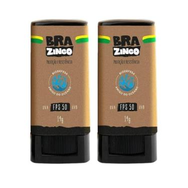 Imagem de Kit Duo Protetor Solar Brazinco 14g - Bege Escuro