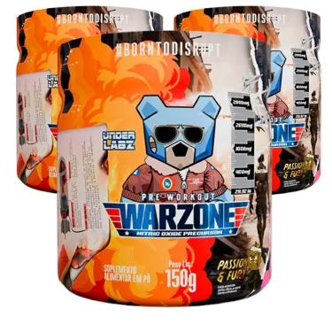Imagem de Combo 3 Pré-Treino Warzone Under Labz 150g Suplemento Treino-Unissex
