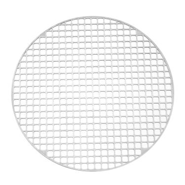 Imagem de PATIKIL Grelhas redondas de malha para churrasco, 23 cm, circular de aço inoxidável, grade de malha para churrasco, furo quadrado, rede de churrasqueira redonda para acampamento ao ar livre, festas em