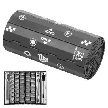 Imagem de Conjunto de chaves de fenda de precisão 128 em 1, conjunto de chaves de fenda de aço cromo vanádio, multifuncional, ferramenta de reparo de chave de fenda magnética com 120 bits para câmera eletrônica