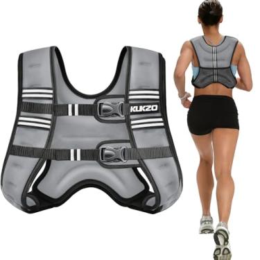 Imagem de KUKZO Colete feminino com peso de 9 kg, unissex, refletivo, treinamento de força, para corrida, cardio e exercícios