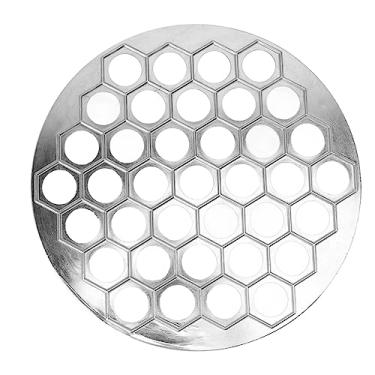 Imagem de Máquina de fazer bolinhos russos de aço inoxidável com 37 furos Pelmeni Ravioli para cozinha doméstica e restaurantes, fácil de limpar, design versátil e construção duradoura (prata)