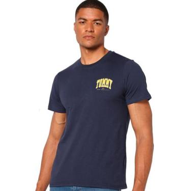 Imagem de Camiseta Tommy Jeans Masculina Chest College Graphic Azul Marinho, M/M
