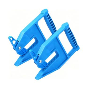 Imagem de BEWITU Pacote com 2 ferramentas de mudança de tapete azul, prendedores resistentes para barracas de cavalo, academia, celeiro e trailer, extrator ergonômico de borracha para facilitar o levantamento e