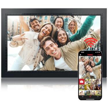 Imagem de Dromart Porta-Retratos Digital Wifi De 15,6 Polegadas, Com Tela Sensível Ao Toque Ips Hd De 1920 X 1080, 32 Gb De Armazenamento, Presente De Aniversário Para Mulheres, Compartilhe Momentos Instanta