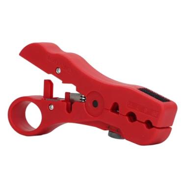 Imagem de Descascador de cabos coaxiais, ferramenta multifuncional com profundidade ajustável para cabo redondo plano RG59 RG6 RG7 RG11 UTP