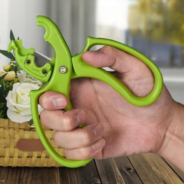 Imagem de Tesoura de poda para remoção de espinhos de rosa, ferramentas manuais de jardinagem para galhos, design ergonômico, não danifica, leve, versátil para várias tarefas (verde)