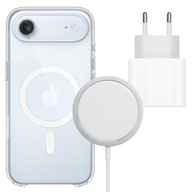 Imagem de Fonte 20W Turbo Tipo C, Capa Magnética Transparente e Cabo para iPhone Air