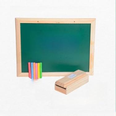 Imagem de Lousa quadro escolar com porta apagador e giz 40 * 30cm/60 * 40cm/70 * 50cm(60x40 com porta giz)