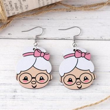 Imagem de Brincos de Natal para mulheres, Papai Noel, Avó, Brincos pendentes de Natal, acessórios de bijuteria