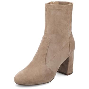 Imagem de Journee Vivia Bota feminina elástica larga, Cinzento-acastan, 42