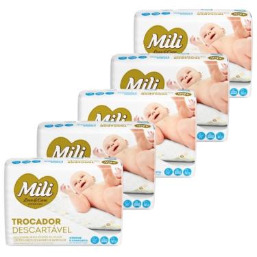 Imagem de Trocador Descartável Mili  Love&amp;Care 5 Pacotes c/ 5 unidades (Total: 25 trocadores)