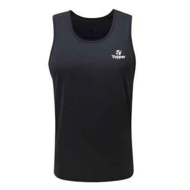 Imagem de Regata Topper Classic New Treino Futebol Dry Original, Preto, p