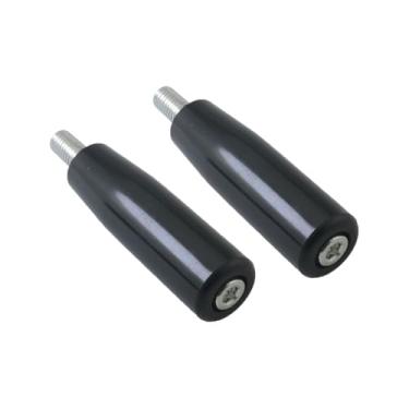 Imagem de WELWIK 2 peças de acessórios de volante de plástico ABS preto M10 manivela de reboque rosqueada para reparo de móveis de construção de casa cerca de dispositivo de fixação de torno