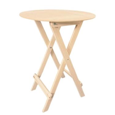 Imagem de Mesa de Madeira Natural Quadrada Redonda Bar Jantar Churrasco (REDONDO)