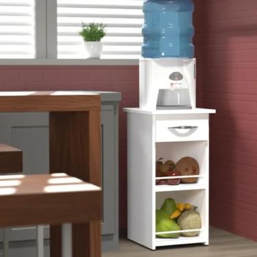 Imagem de Balcão Fruteira de cozinha de chão com gaveta e 2 organizadores Suporta bebedouro