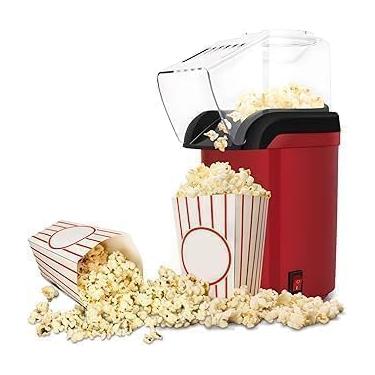 Imagem de Pipoqueira Elétrica Portátil de Bancada 1200W Rápida Sem Óleo Pipoca Crocante em Minutos