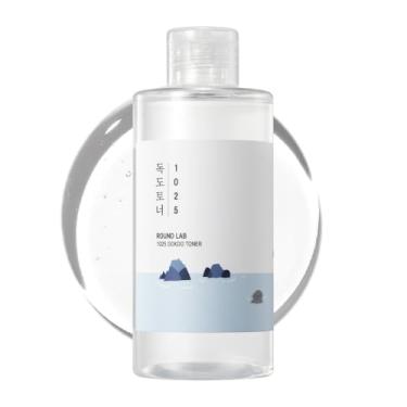 Imagem de ROUND LAB 1025 Dokdo Toner 19 ml, controle de óleo e reduz o excesso de sebo, tônico facial esfoliante suave, água do mar profundo para hidratação, acabamento macio sem aderência, cuidados com a pele