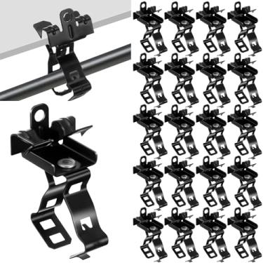 Imagem de Hicarer 50 peças de clipe de flange de martelo montagem inferior 1/8-1/4 polegada braçadeira de feixe 1/5.1 cm - 3/10.2 cm clipe de conduíte para flanges mola de aço