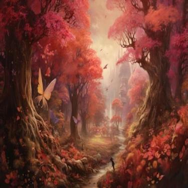 Imagem de Quadro Decorativo com Estampa Wallpaper Stock Fotografia Alta Resolução para Decoração Moderna 30x30cm