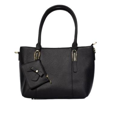 Imagem de Bolsa Feminina Stella Luna Tote Grande Preto, Preto, Único