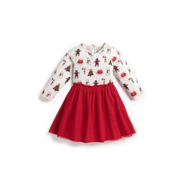 Imagem de Monica + Andy Vestido de tule de manga comprida para bebês e meninas, Folha de biscoito, 14 Anos