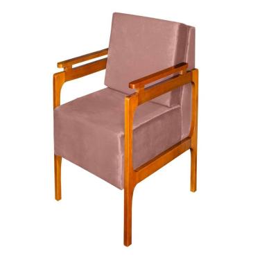 Imagem de Poltrona Decorativa Yasmin Luxo Dora Bela Cor 0125 Rosa