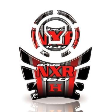 Imagem de Kit Protetor Tanque E Bocal Moto Honda Acima 2018 Bros Nxr Vermelho