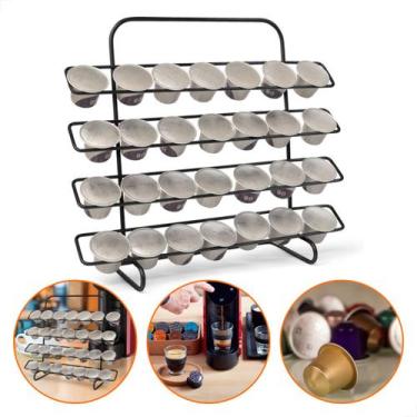 Imagem de Suporte Para 28 Capsulas De Café Nespresso Preto - MAGALU