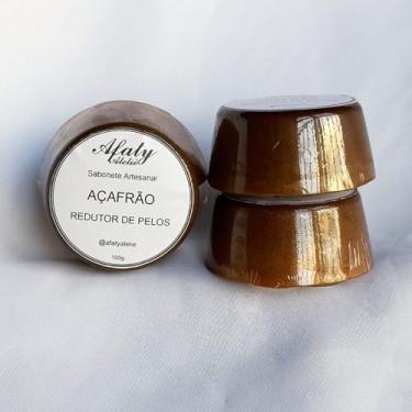 Imagem de 3 Sabonetes de Açafrão, Redutor de Pelos, 100g – Afaty Ateliê