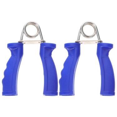Imagem de Mipcase 2 peças, fortalecedor de mão, treinador portátil de antebraço para força e resistência, exercitador de mão de plástico leve para exercícios domésticos e ao ar livre, azul