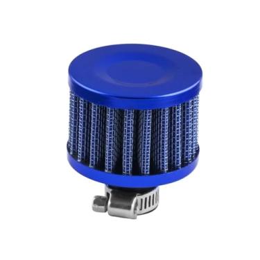 Imagem de Filtro de admissão de ar frio de 12 mm Turbo Vent Cárter Válvula de respiro do carro Tampa(Blue)