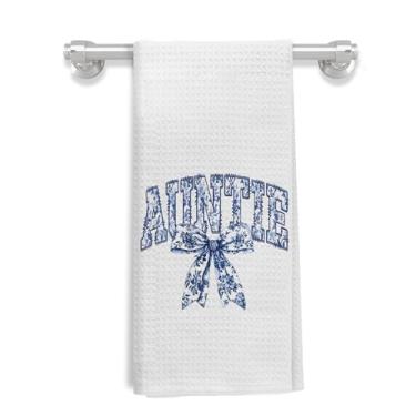 Imagem de WARDOS Chinoiserie Coquette Bow Toalhas de cozinha para tia, presentes para tia tia dia das mães toalhas de mão para banheiro cozinha decorativo, presentes de aniversário para tia, panos de chá, pano