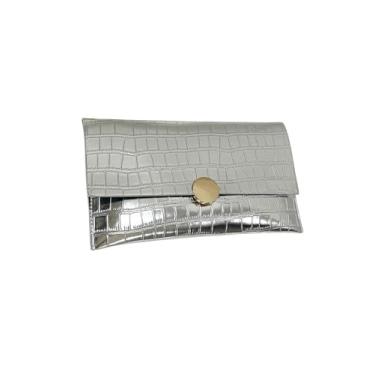 Imagem de Verdusa Bolsas femininas clutch metálicas bolsas envelope bolsas, Prata, One Size