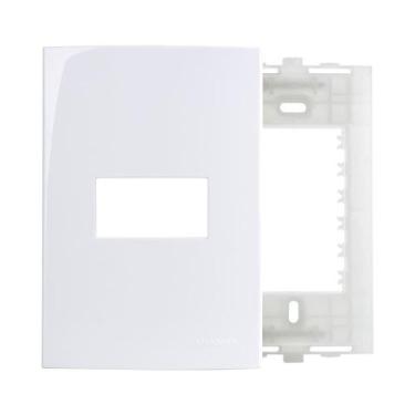 Imagem de Placa margirius sleek 4x2 1 módulo com suporte branco pa016026 673161