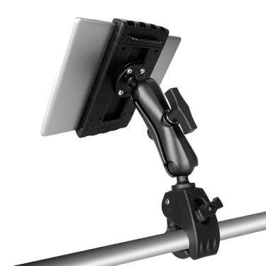 Imagem de Velpaw Suporte de alumínio para tablet iPad, suporte para tablet de cozinha para UTV/mesa/cadeira/bicicleta de fitness/suporte de microfone/bicicleta de fitness/bicicleta de montanha, braçadeira