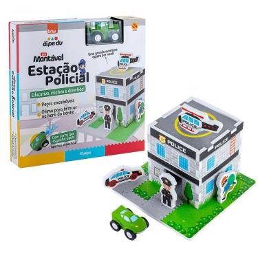 Imagem de Brinquedo EVA Dipedu Montável Estação Policial Com Carro - Brw 1051