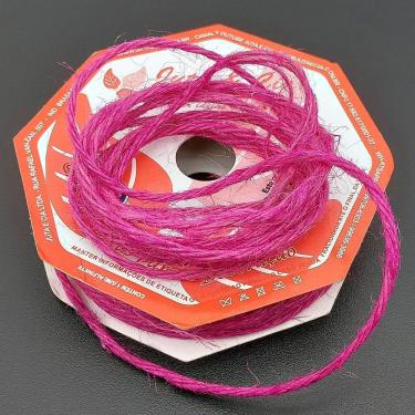 Imagem de Rolos Fio De Juta Decoração Natal Cordão Rosa 20m Kit 8pçs