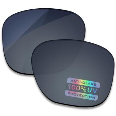 Imagem de Bowyer Lentes de reposição para óculos de sol Ray-Ban Stories Wayfarer L RW4004 53 mm, Espelho cromado preto, RW4004 53mm