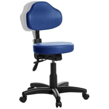 Imagem de Mocho Ergonômica Estética Clinica Plus Rv Azul - Goldflex