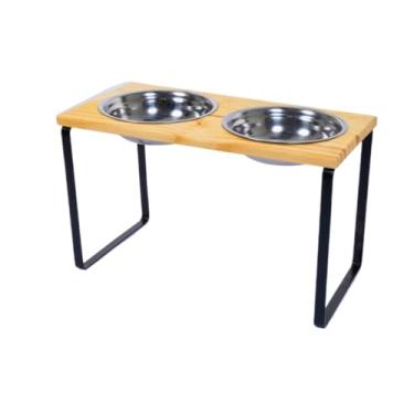 Imagem de Comedouro Elevado De Dois NíVeis – Adequado Para Gatos E CãEs (Grande)