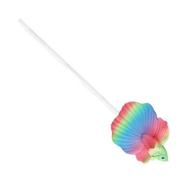 Imagem de Ｂｅｓｇａ Varinha de Treinamento para Peixes Betta, Leve e, Ideal para Aquários e Decoração de Aquário, Candy de Arco -íris