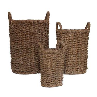 Imagem de Cesto Artesanal Em Fibra Natural Modelo Holanda - Tamanho G - Calla Li