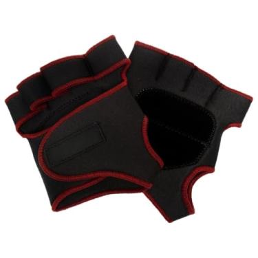 Imagem de Luva para Treino Academia e Unissex – Antiderrapante Resistente e Confortável para Musculação (Preto_Vermelho,P)