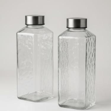 Imagem de Kit 2 Garrafas De Vidro Para Geladeira Agua Suco Fresco Pratica Elegante (Effect)