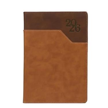 Imagem de Agenda 2026 Executiva - Planejamento Completo e Elegante Adequado para trabalho e estudo(LF119-044 marrom claro/escuro)